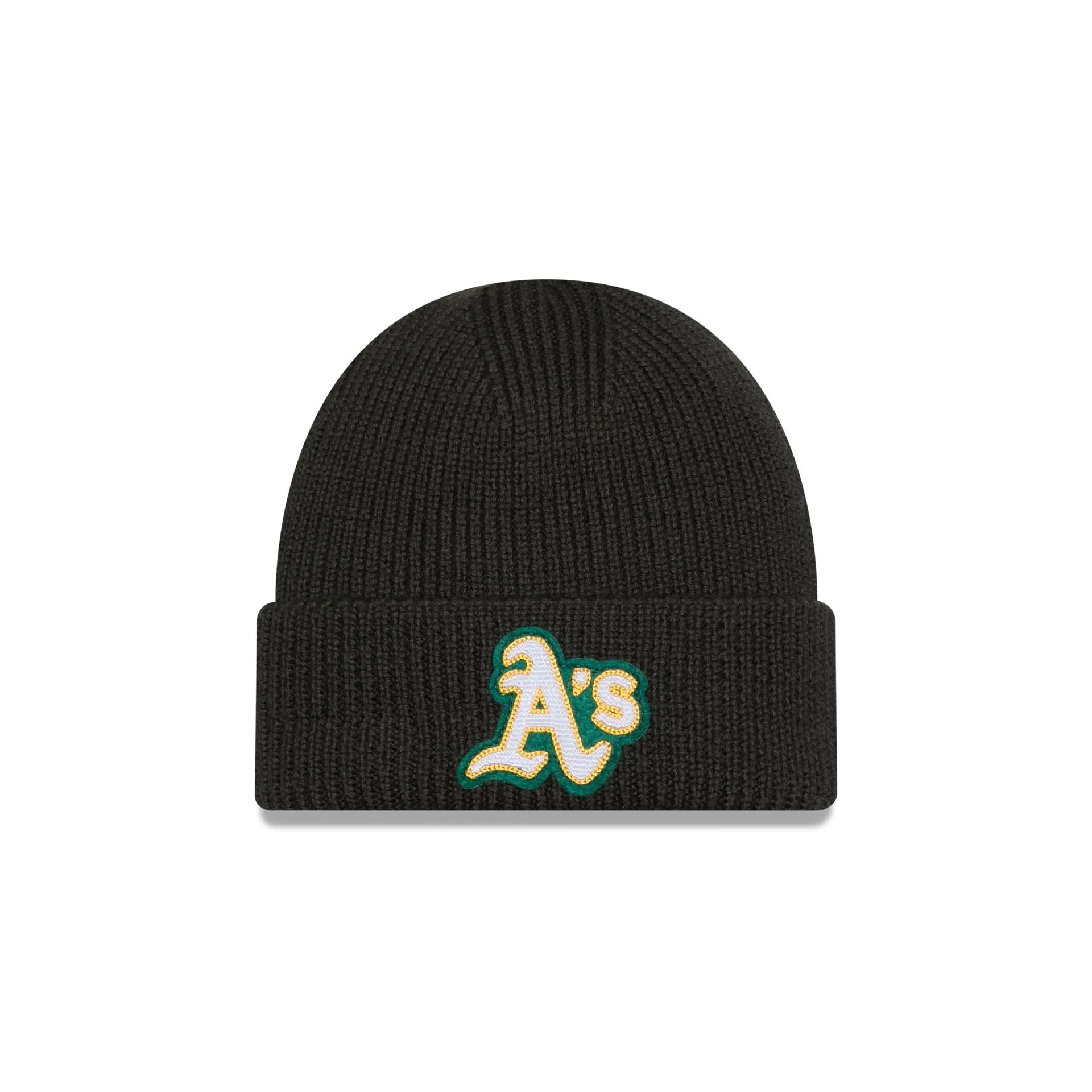 Athletics Short Skull Cuff Knit Beanie Hat sold by New Era