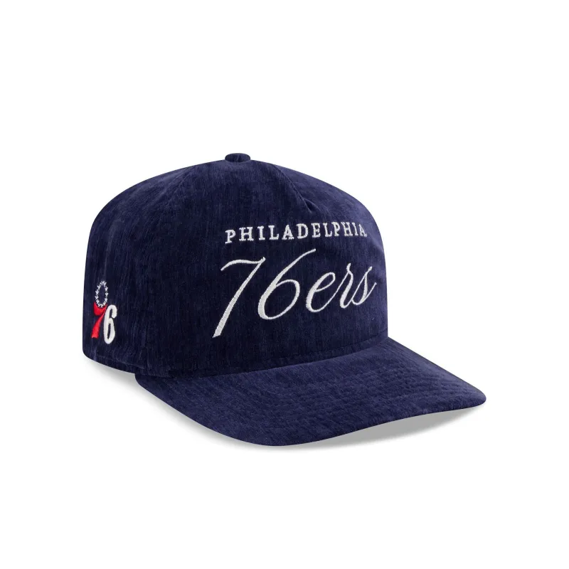 Philadelphia 76ers Velvet Team Script 19TWENTY Adjustable Hat sold by New Era