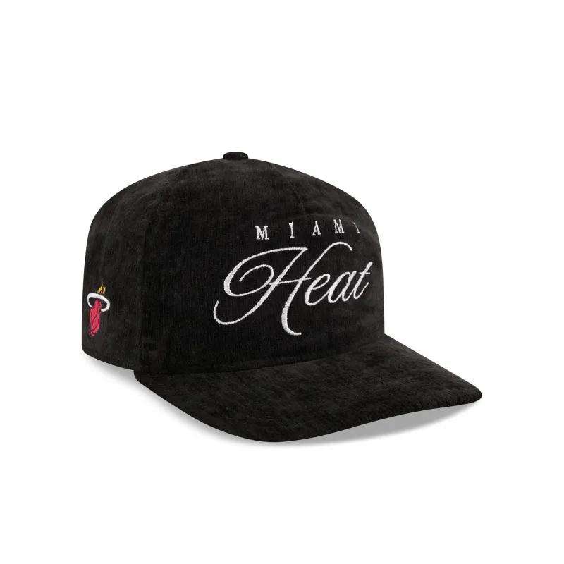 Miami Heat Velvet Team Script 19TWENTY Adjustable Hat made by New Era
