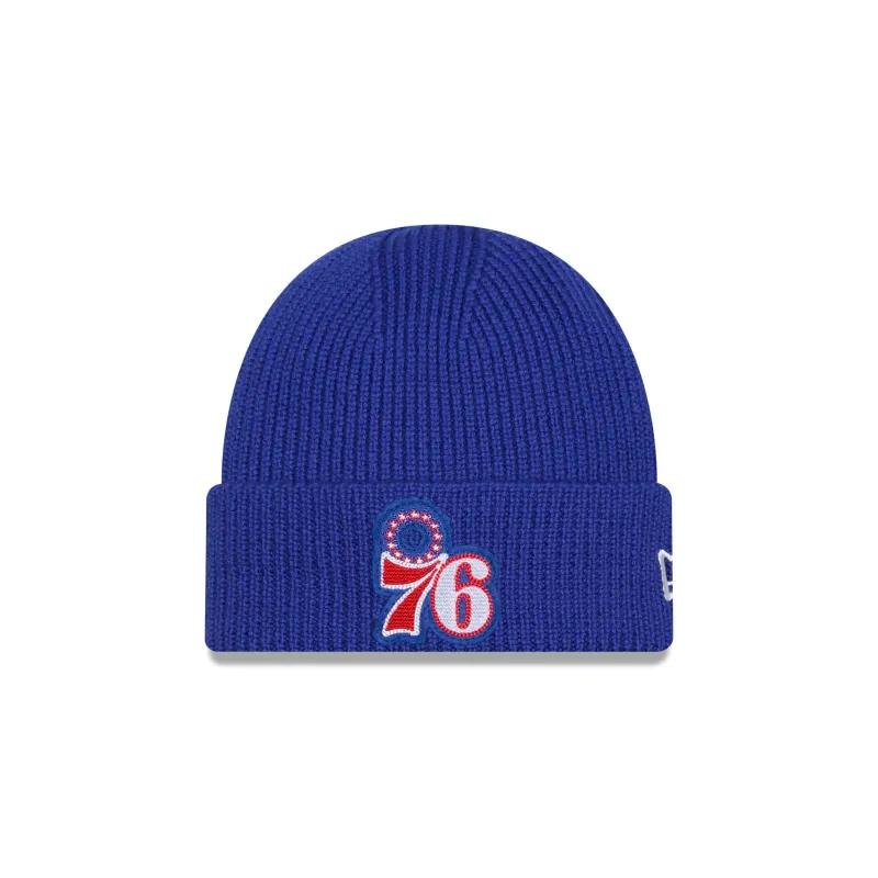 Philadelphia 76ers Short Skull Cuff Knit Beanie Hat sold by New Era