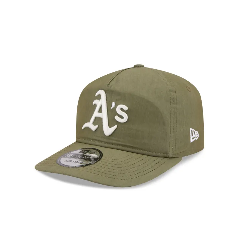 Athletics Olive Green Nylon 19TWENTY Adjustable Hat sold by New Era