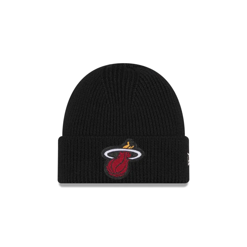 Miami Heat Short Skull Cuff Knit Beanie Hat made by New Era