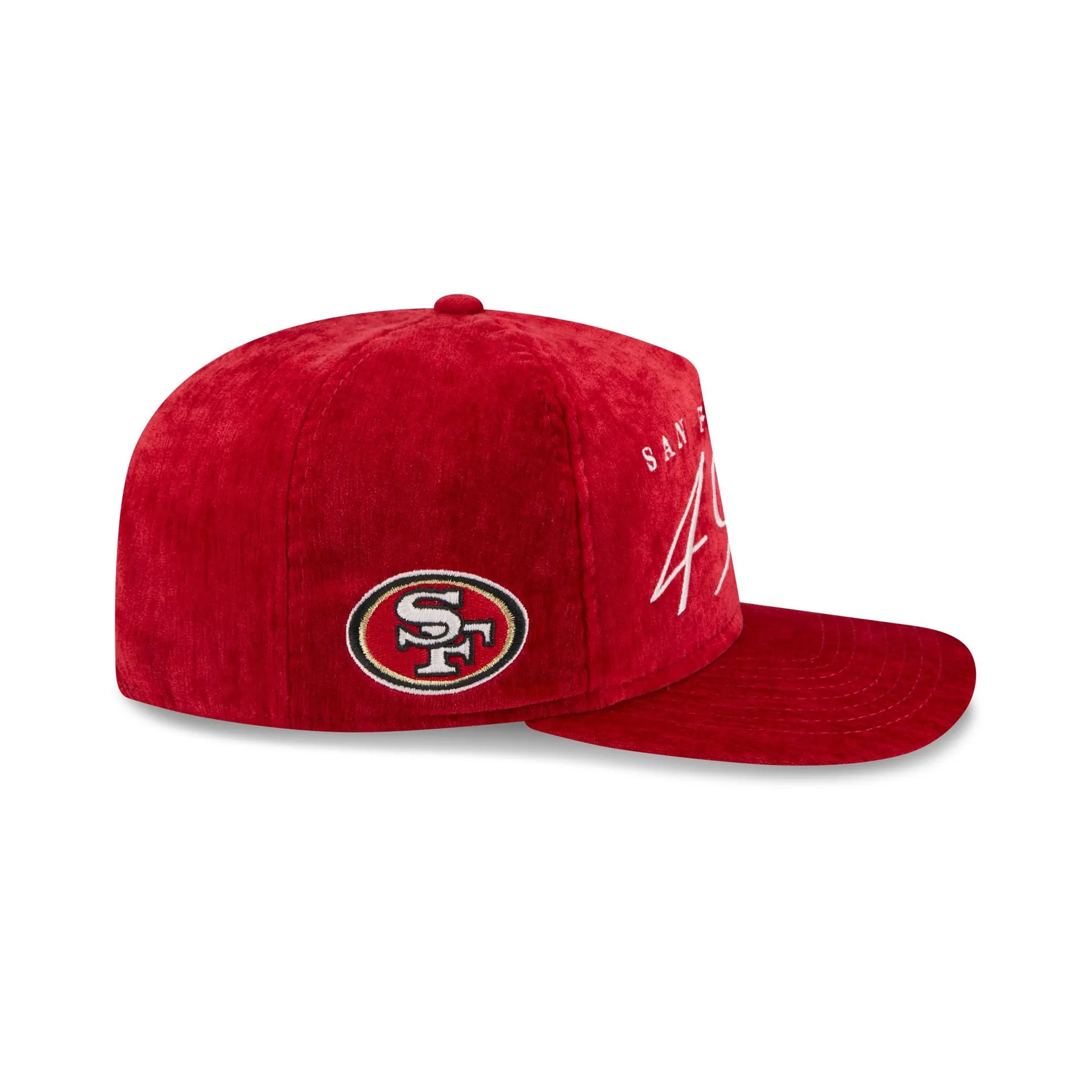 San Francisco 49ers Velvet Team Script 19TWENTY Adjustable Hat sold by New Era product image thumbnail 4