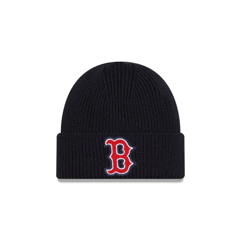Boston Red Sox Short Skull Cuff Knit Beanie Hat sold by New Era