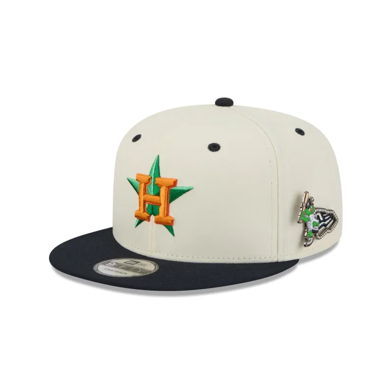 Houston Astros Mascot Pin 9FIFTY Snapback Hat sold by New Era