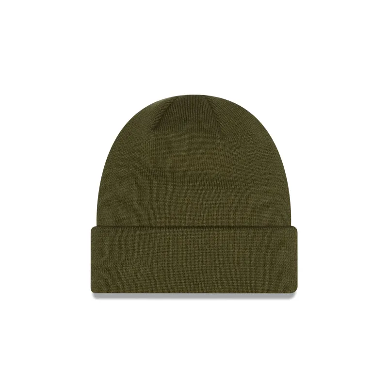 New Era Cap Basic Olive Green Knit Beanie Hat sold by New Era