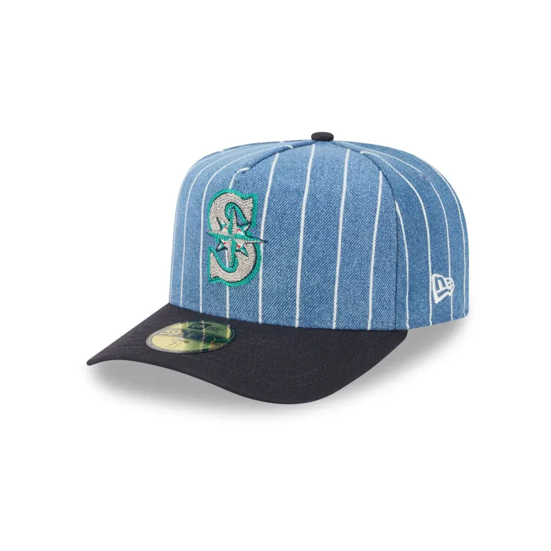 Seattle Mariners Parallel 59FIFTY A-Frame Fitted Hat sold by New Era