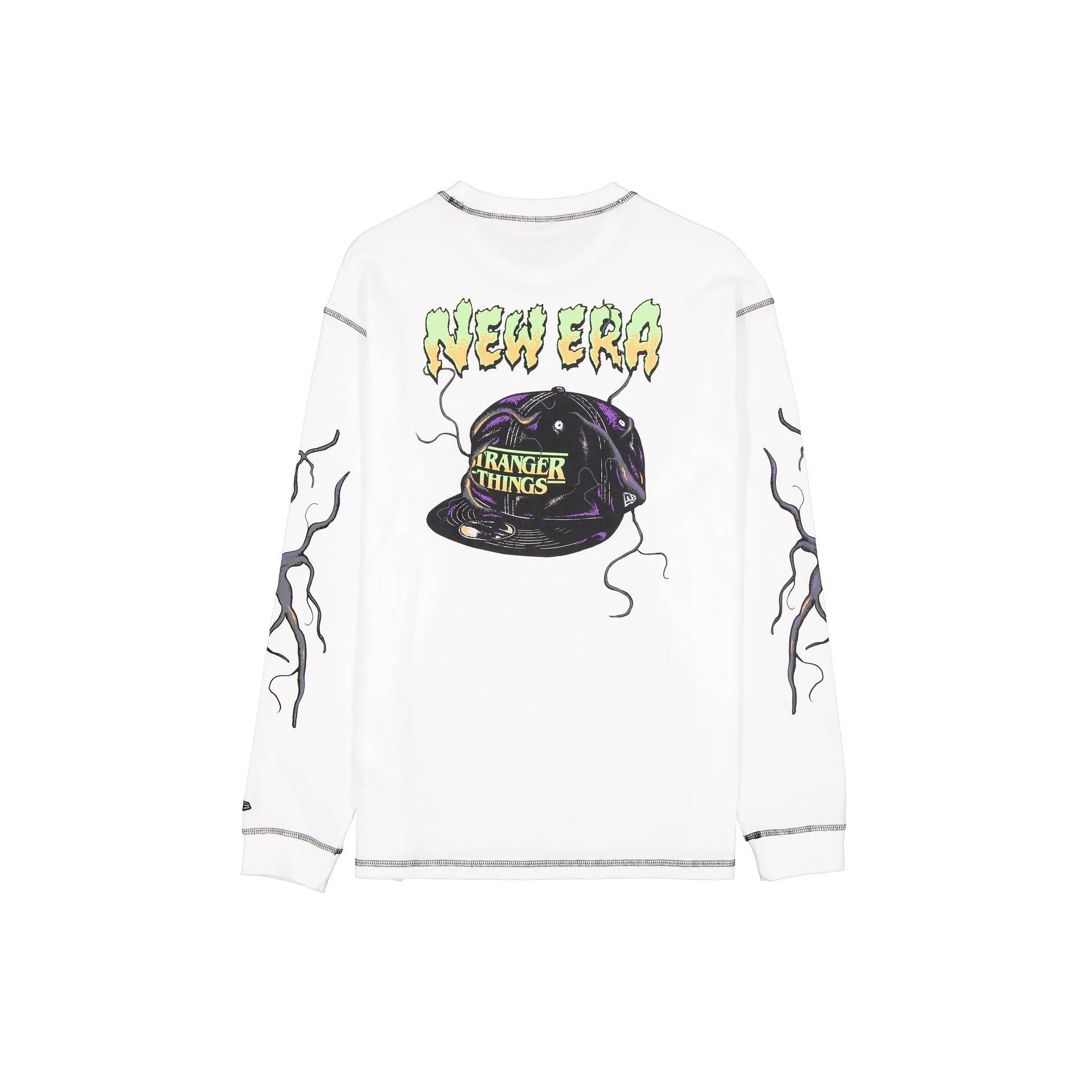 Stranger Things White Long-Sleeve T-Shirt sold by New Era product image thumbnail 2