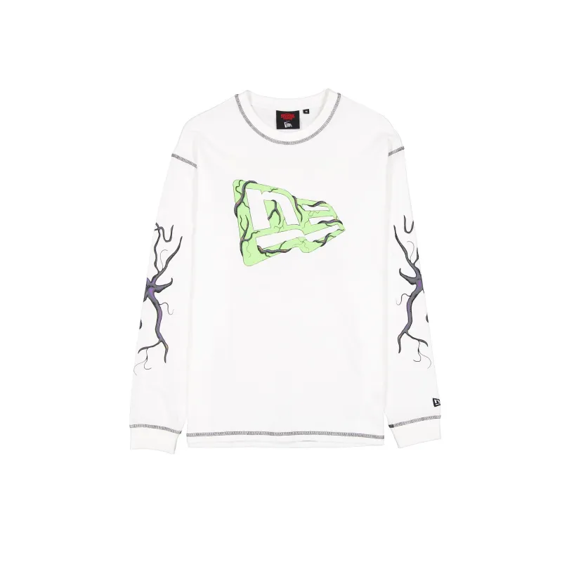 Stranger Things White Long-Sleeve T-Shirt sold by New Era