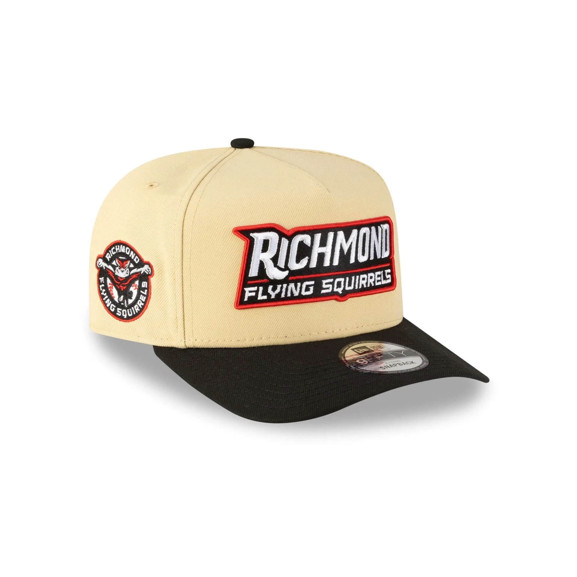 Richmond Flying Squirrels Vegas Gold 9FIFTY A-Frame Snapback Hat sold by New Era