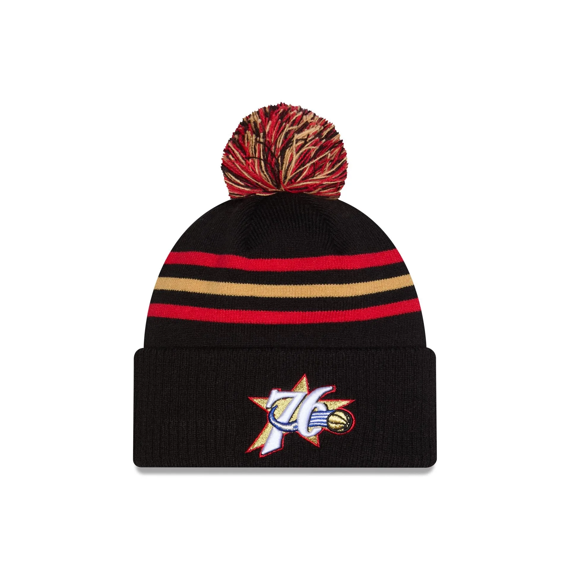 Philadelphia 76ers 2025 Classic Edition Pom Knit Hat sold by New Era
