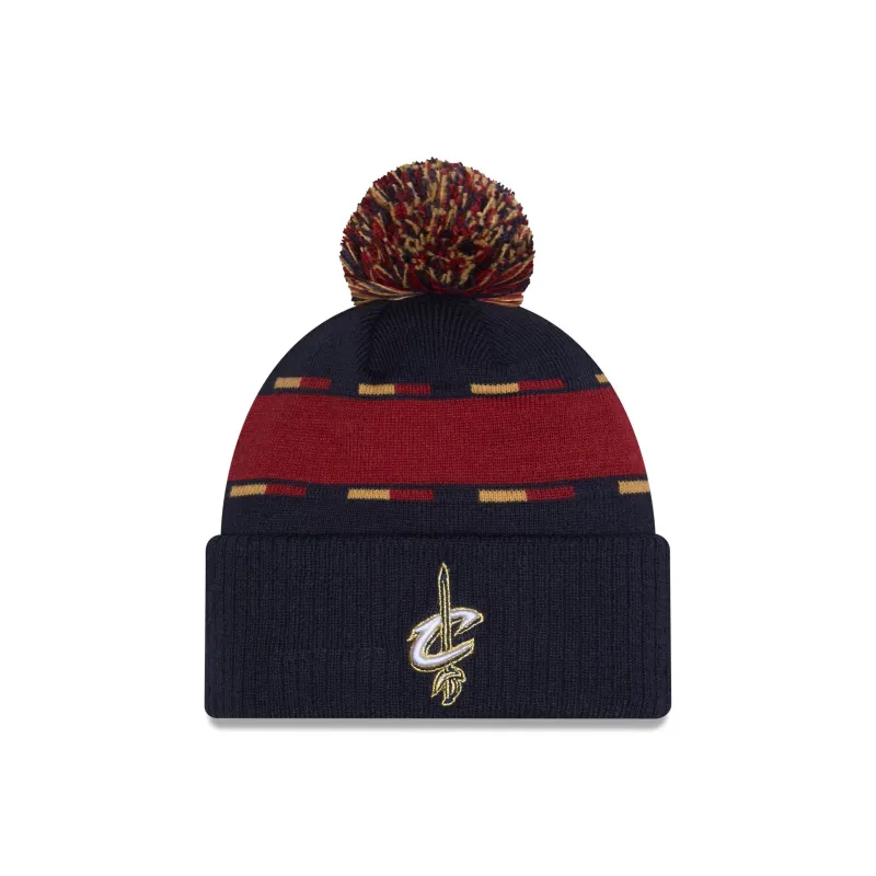 Cleveland Cavaliers 2025 Classic Edition Pom Knit Hat made by New Era