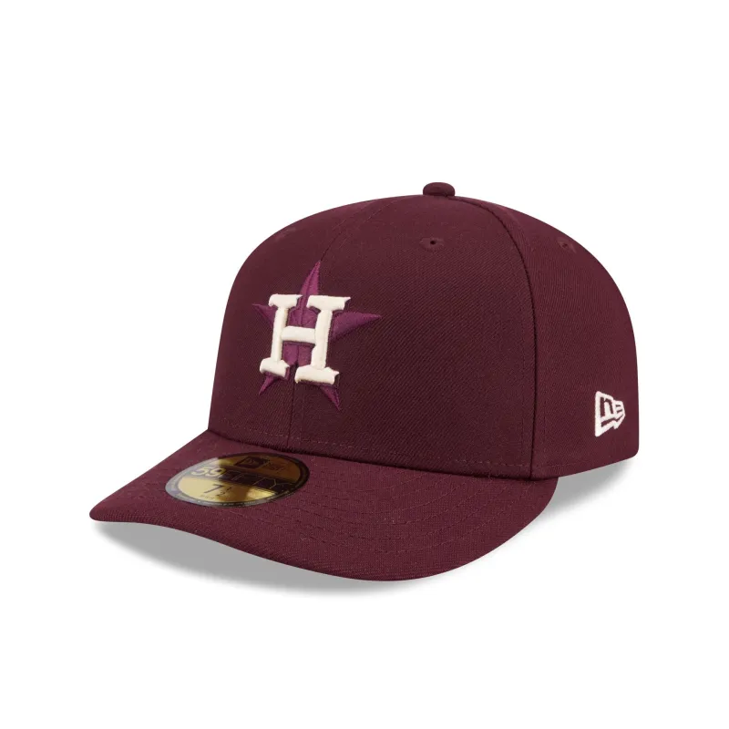 Houston Astros Maroon Pre-Curve 59FIFTY Fitted Hat sold by New Era