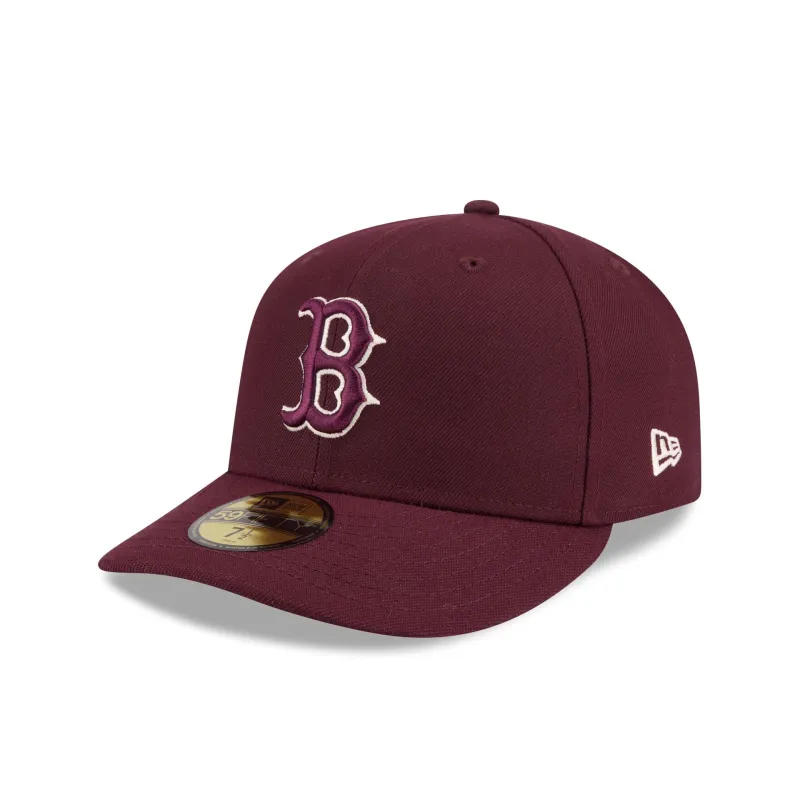 Boston Red Sox Maroon Pre-Curve 59FIFTY Fitted Hat sold by New Era