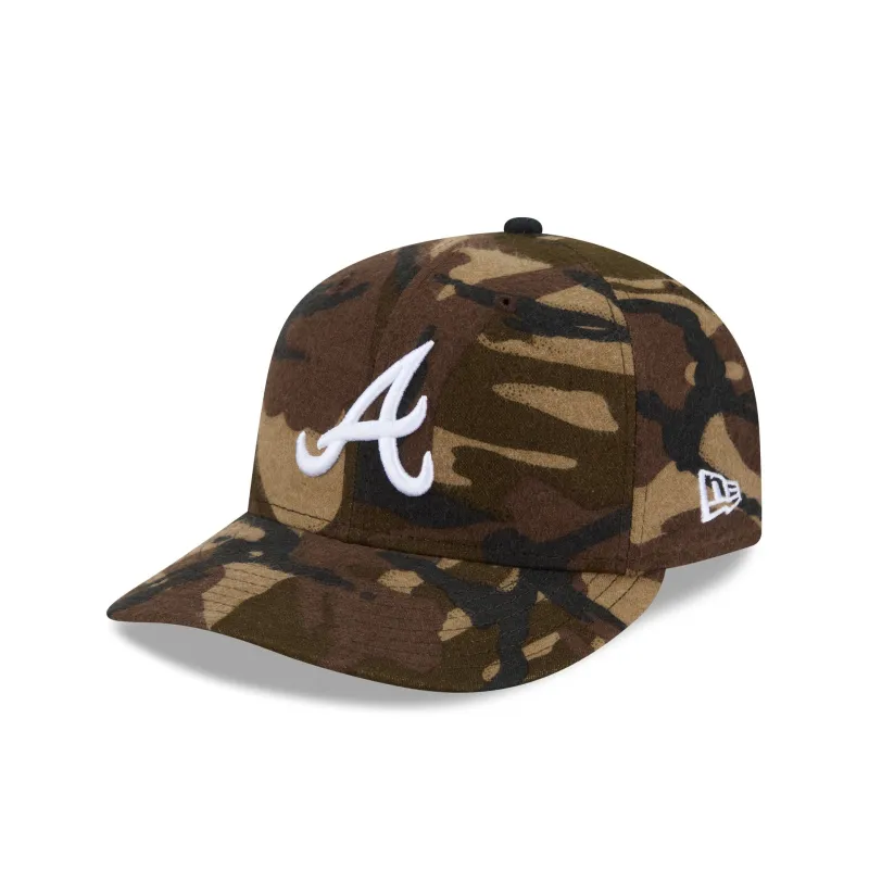 Atlanta Braves Three Looms Camo Pre-Curve 59FIFTY Fitted Hat sold by New Era