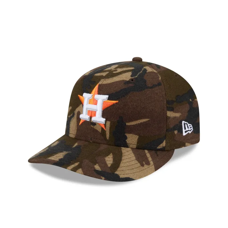 Houston Astros Three Looms Camo Pre-Curve 59FIFTY Fitted Hat sold by New Era
