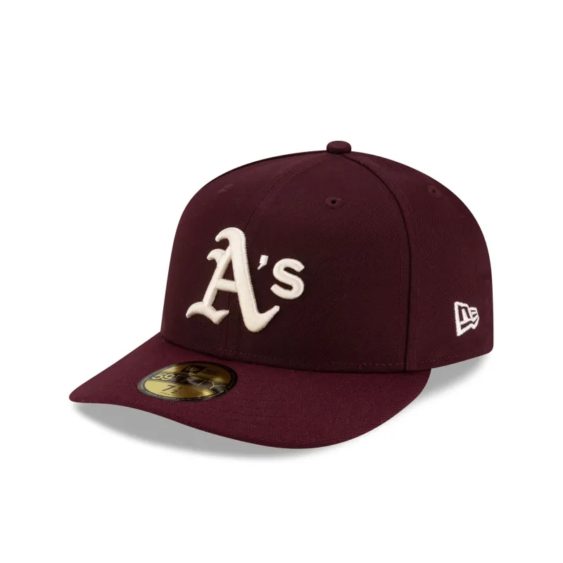Athletics Maroon Pre-Curve 59FIFTY Fitted Hat sold by New Era