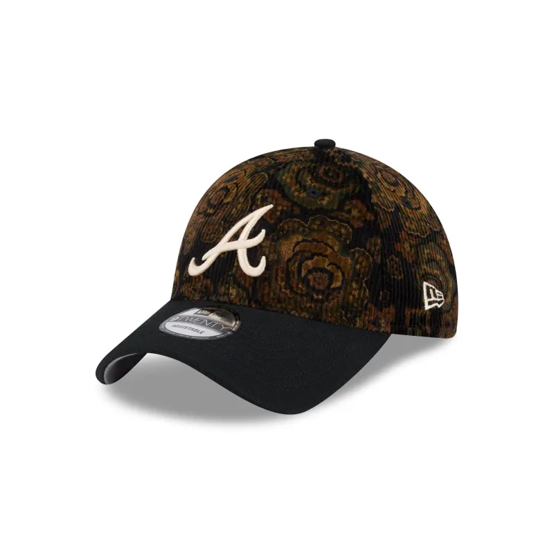 Atlanta Braves Three Looms Floral Corduroy 9TWENTY Adjustable Hat sold by New Era
