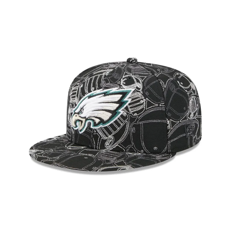 Philadelphia Eagles Cap Scramble 59FIFTY Fitted Hat sold by New Era
