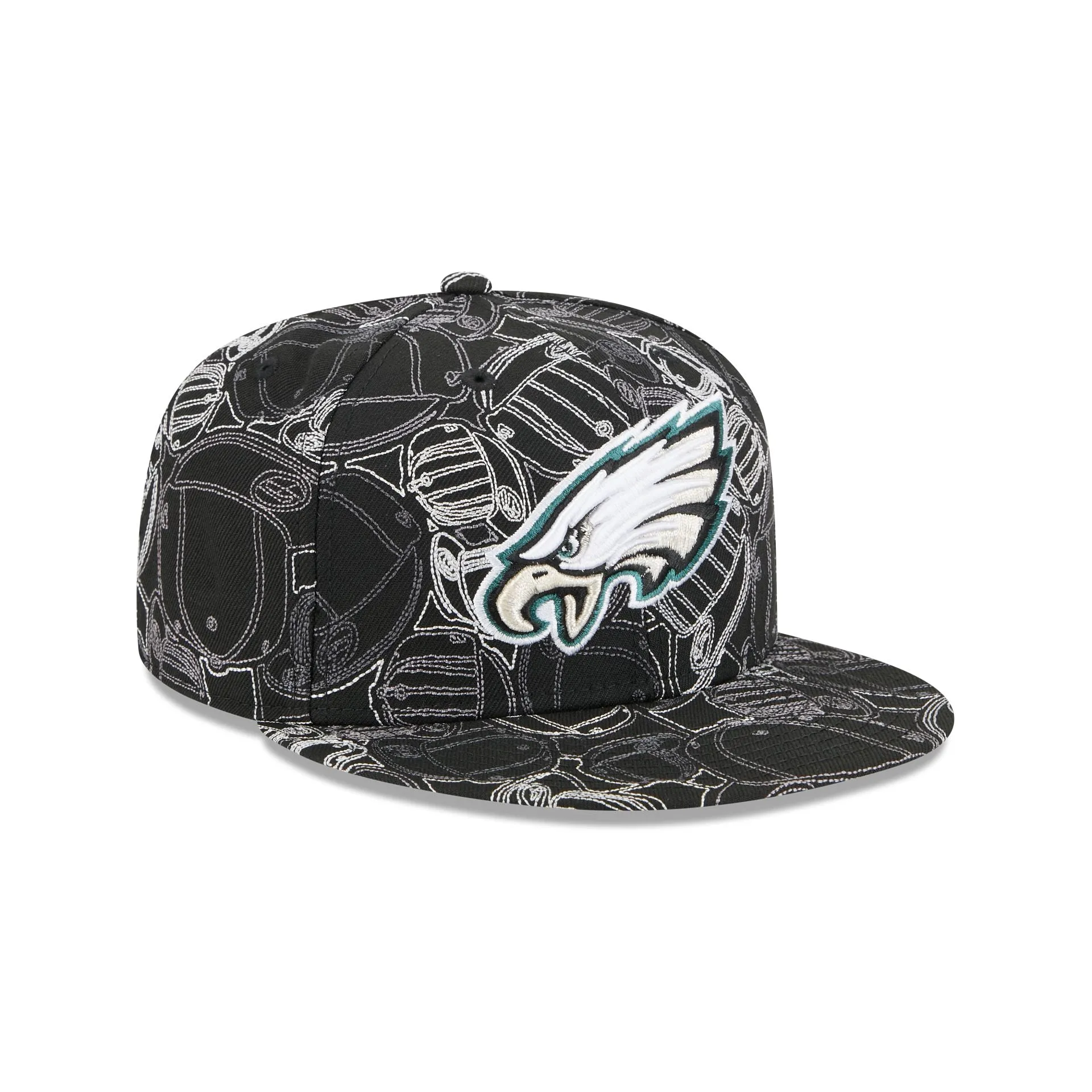 Philadelphia Eagles Cap Scramble 59FIFTY Fitted Hat sold by New Era product image thumbnail 3