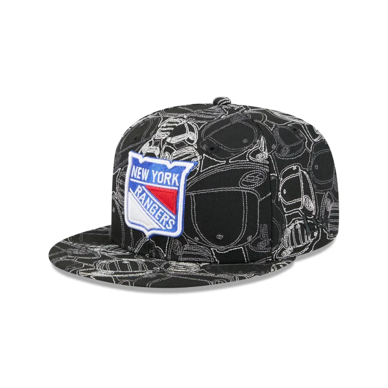 New York Rangers Cap Scramble 59FIFTY Fitted Hat sold by New Era
