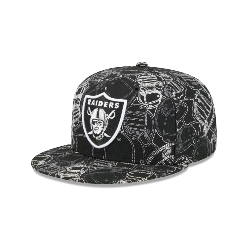 Las Vegas Raiders Cap Scramble 59FIFTY Fitted Hat sold by New Era