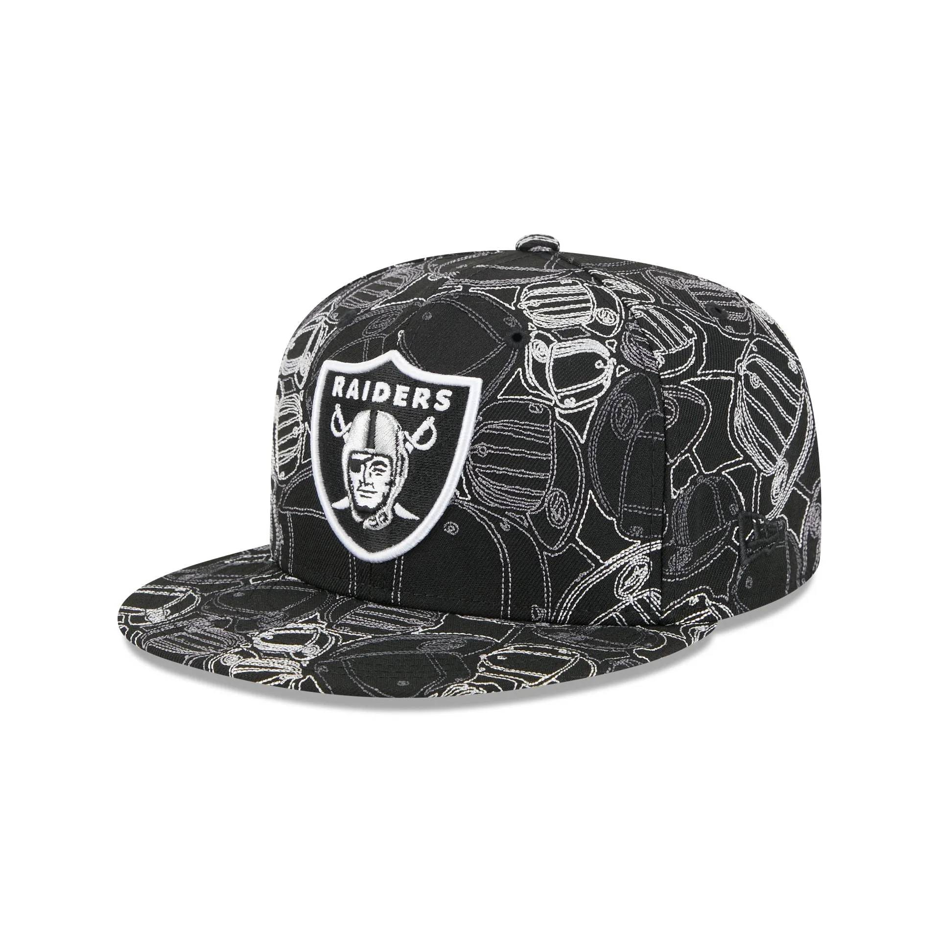 Las Vegas Raiders Cap Scramble 59FIFTY Fitted Hat sold by New Era