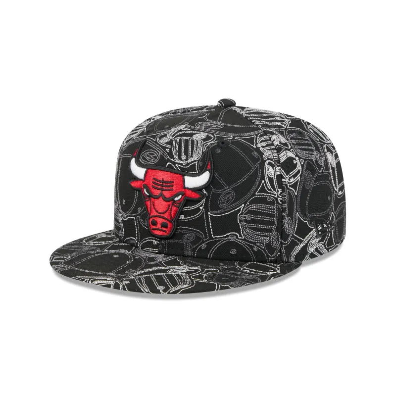 Chicago Bulls Cap Scramble 59FIFTY Fitted Hat sold by New Era