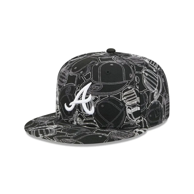 Atlanta Braves Cap Scramble 59FIFTY Fitted Hat sold by New Era