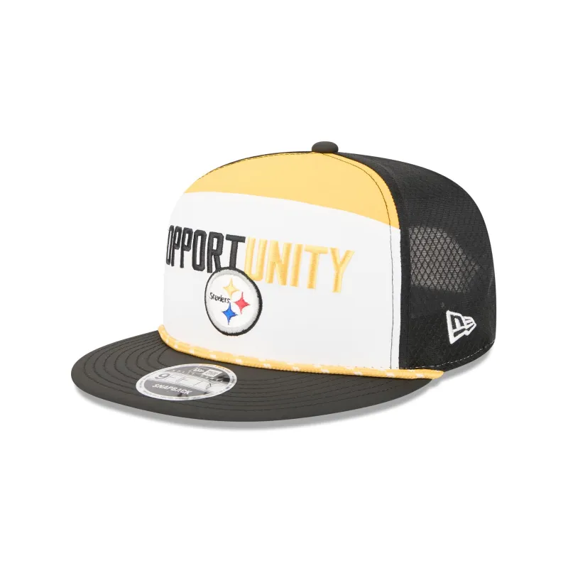 Pittsburgh Steelers 2025 Inspire Change Split Panel 9FIFTY Snapback Hat sold by New Era