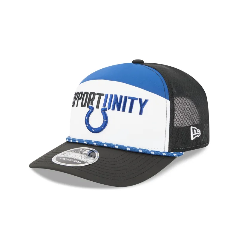 Indianapolis Colts 2025 Inspire Change Split Panel 9SEVENTY Trucker Hat sold by New Era