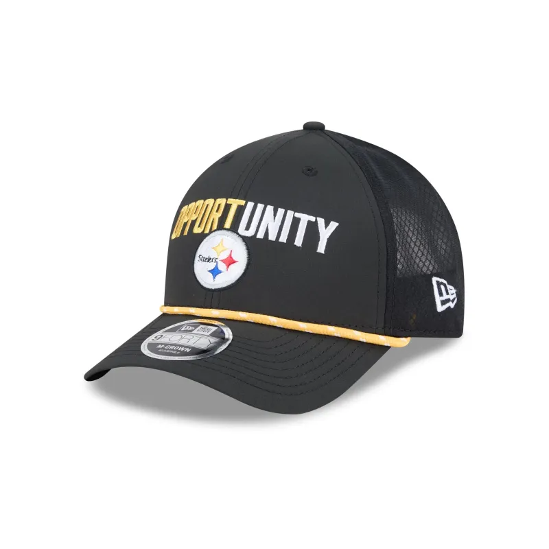 Pittsburgh Steelers 2025 Inspire Change 9FORTY M-Crown Snapback Hat sold by New Era
