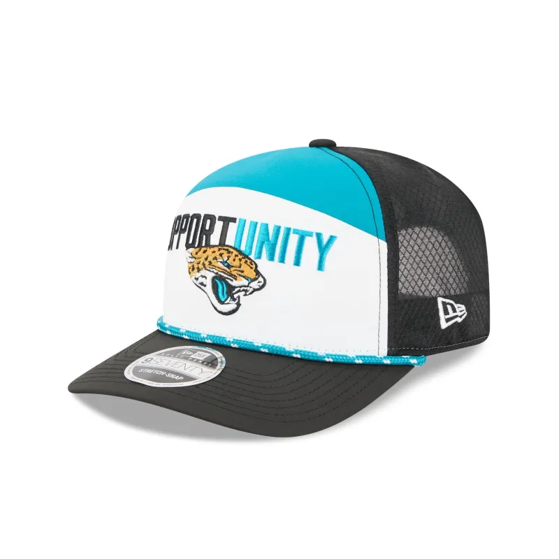 Jacksonville Jaguars 2025 Inspire Change Split Panel 9SEVENTY Trucker Hat sold by New Era