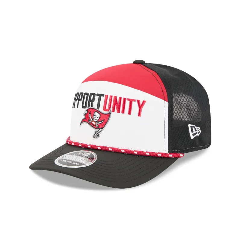 Tampa Bay Buccaneers 2025 Inspire Change Split Panel 9SEVENTY Trucker Hat sold by New Era