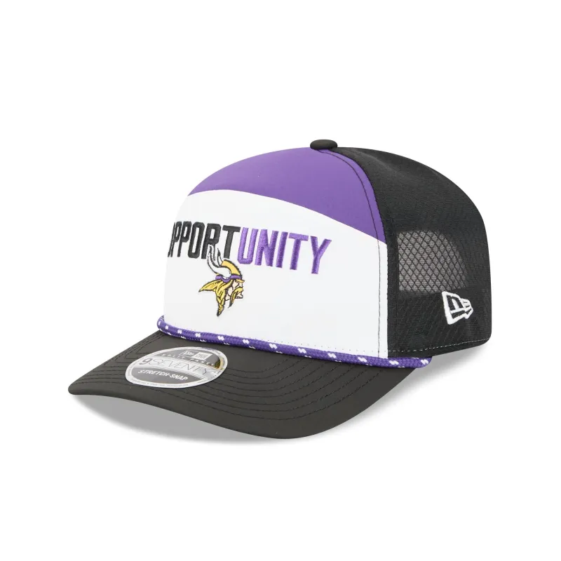 Minnesota Vikings 2025 Inspire Change Split Panel 9SEVENTY Trucker Hat sold by New Era