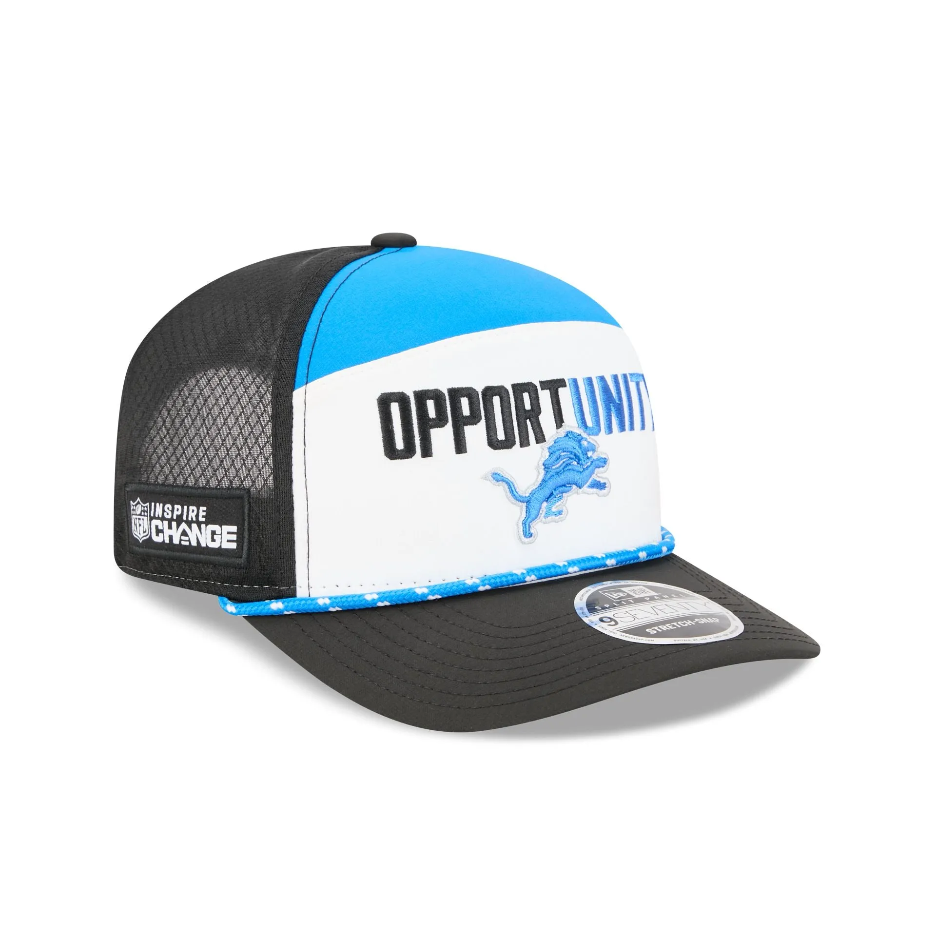 Detroit Lions 2025 Inspire Change Split Panel 9SEVENTY Trucker Hat sold by New Era product image thumbnail 3
