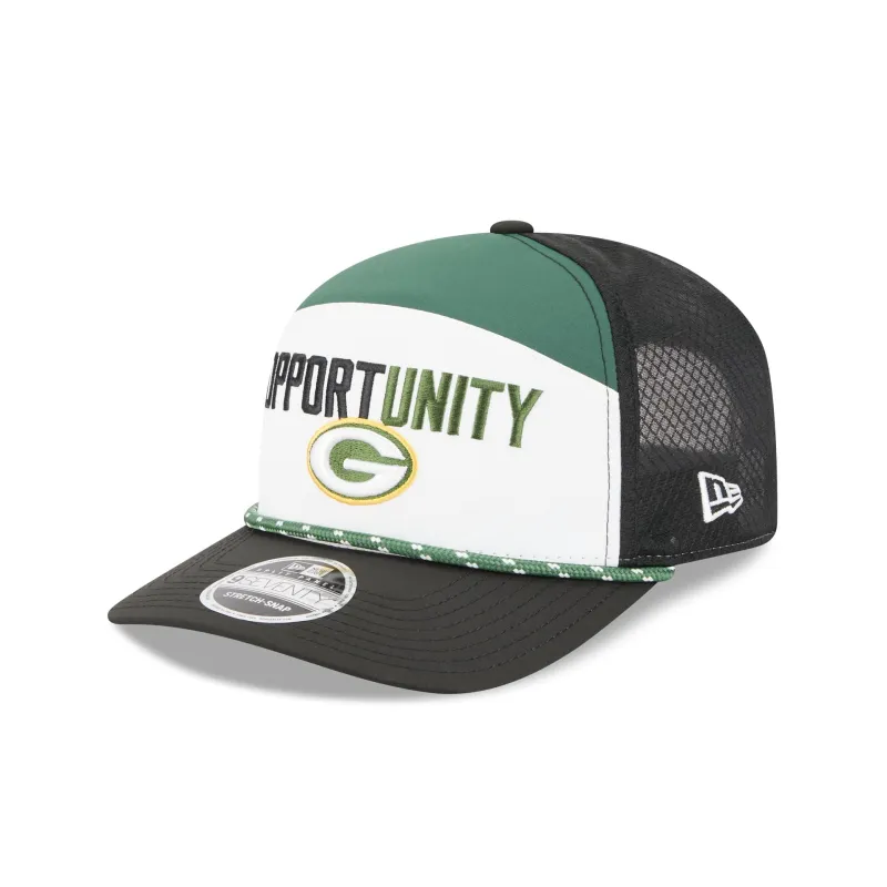 Green Bay Packers 2025 Inspire Change Split Panel 9SEVENTY Trucker Hat sold by New Era