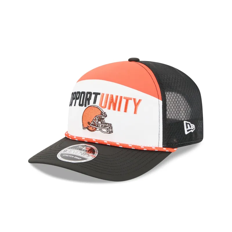 Cleveland Browns 2025 Inspire Change Split Panel 9SEVENTY Trucker Hat sold by New Era