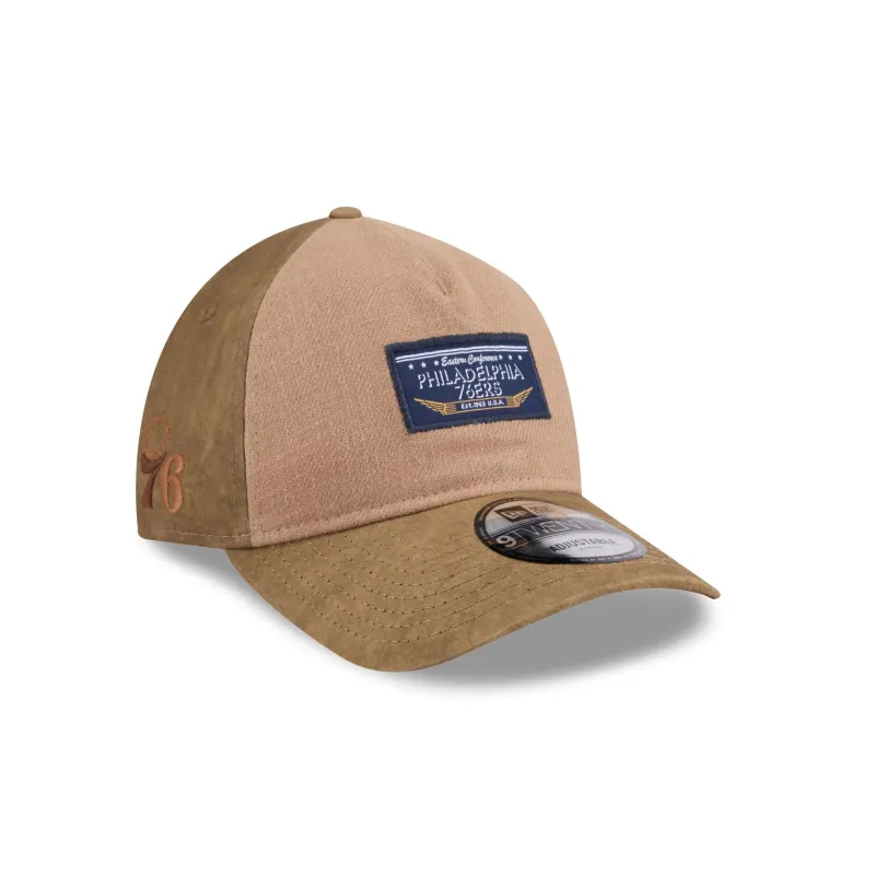 Philadelphia 76ers Utility Linen 9TWENTY A-Frame Adjustable Hat sold by New Era