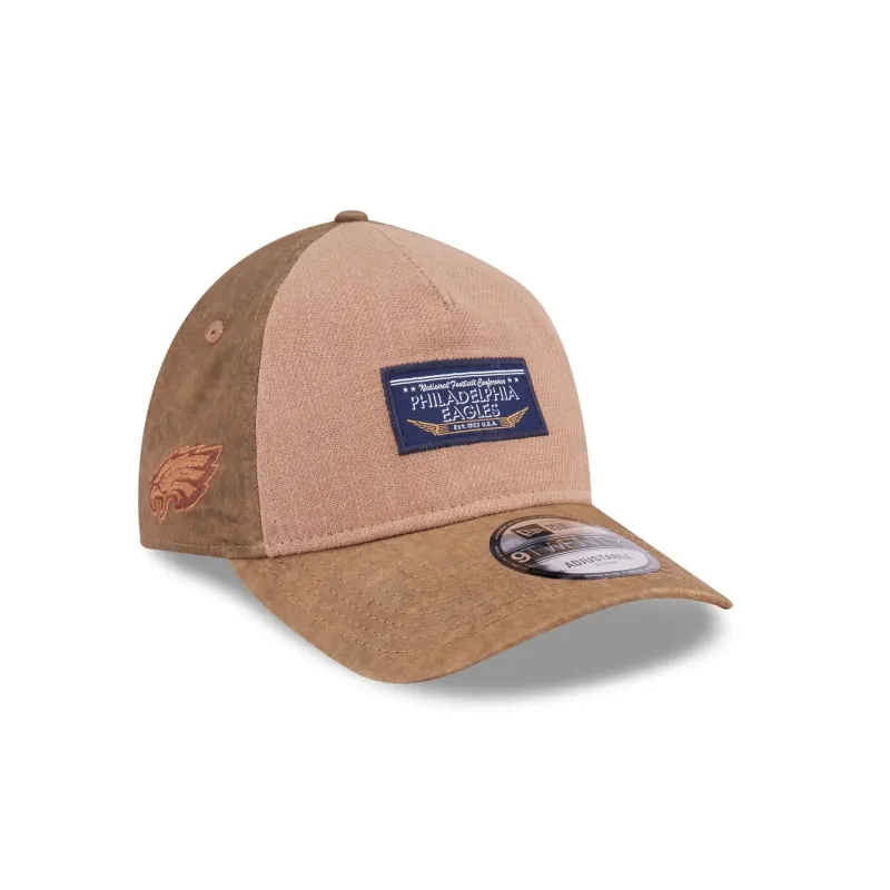 Philadelphia Eagles Utility Linen 9TWENTY A-Frame Adjustable Hat sold by New Era