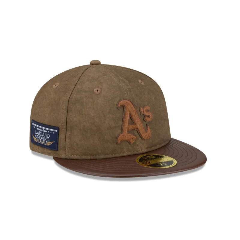 Athletics Utility Linen Retro Crown 59FIFTY Fitted Hat sold by New Era