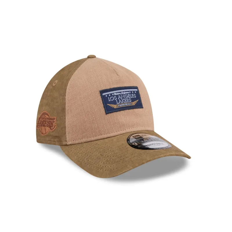 Los Angeles Lakers Utility Linen 9TWENTY A-Frame Adjustable Hat sold by New Era