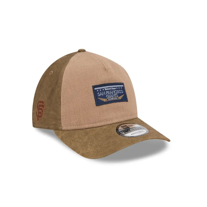 San Francisco Giants Utility Linen 9TWENTY A-Frame Adjustable Hat sold by New Era