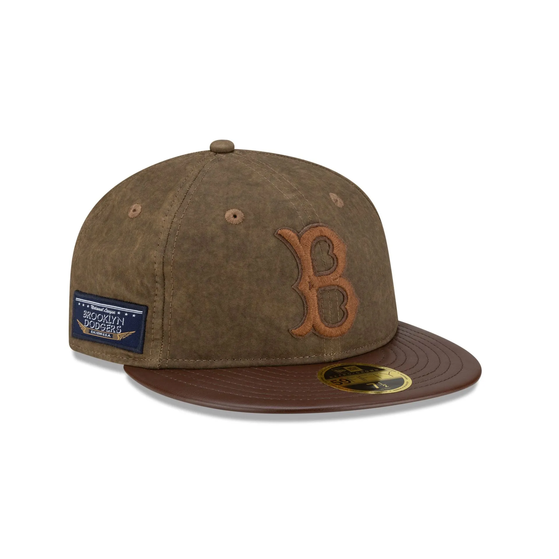 Brooklyn Dodgers Utility Linen Retro Crown 59FIFTY Fitted Hat sold by New Era