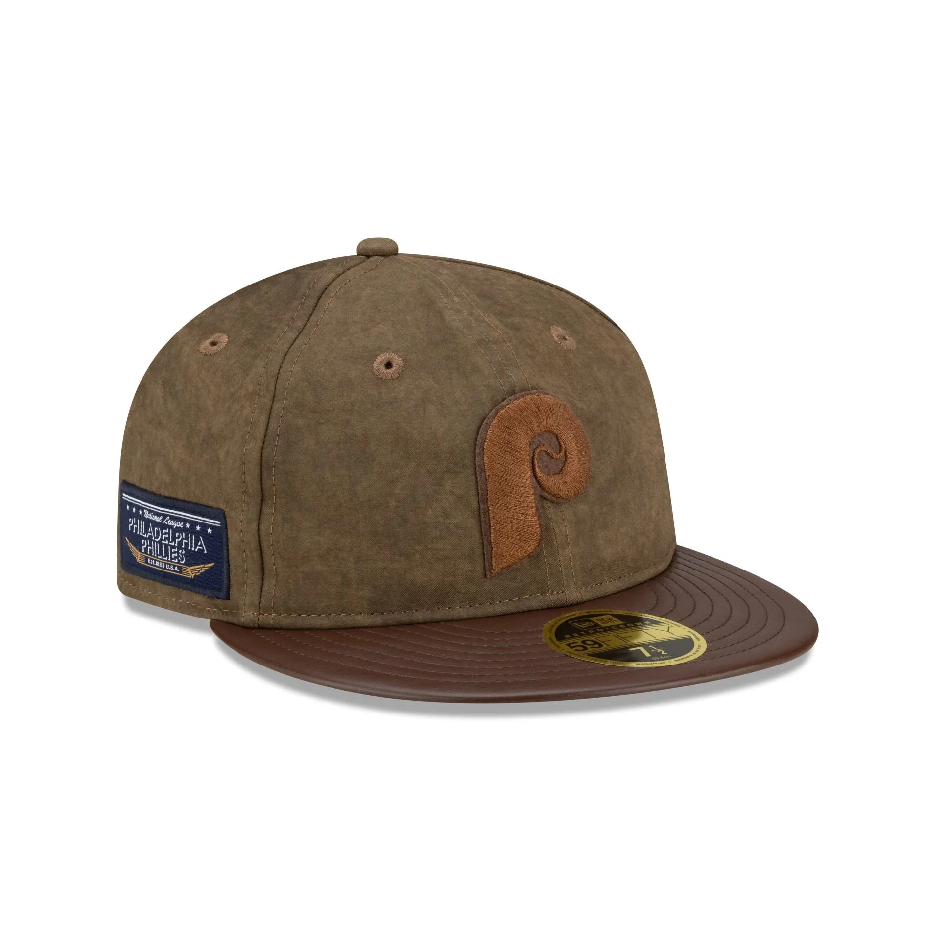 Philadelphia Phillies Utility Linen Retro Crown 59FIFTY Fitted Hat sold by New Era