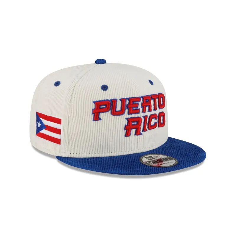 Puerto Rico 2025 World Baseball Classic Corduroy 9FIFTY Snapback Hat sold by New Era