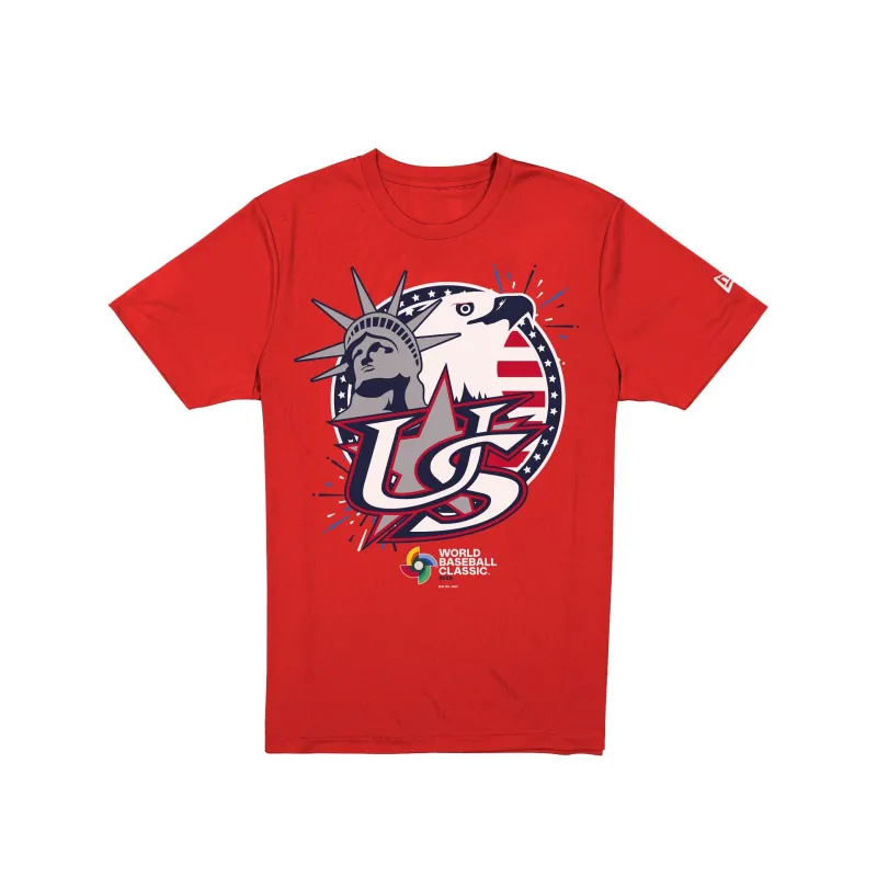 USA 2025 World Baseball Classic Scarlet T-Shirt sold by New Era