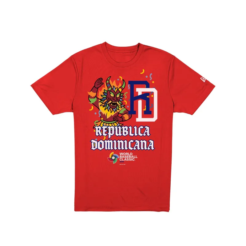 Dominican Republic 2025 World Baseball Classic Scarlet T-Shirt sold by New Era