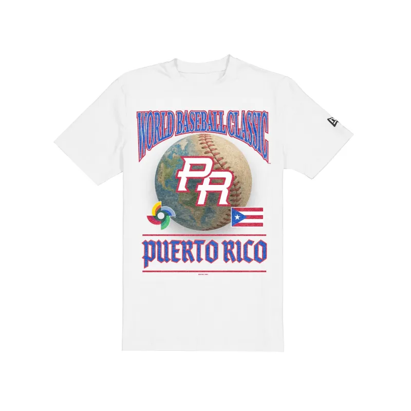 Puerto Rico 2025 World Baseball Classic White T-Shirt sold by New Era