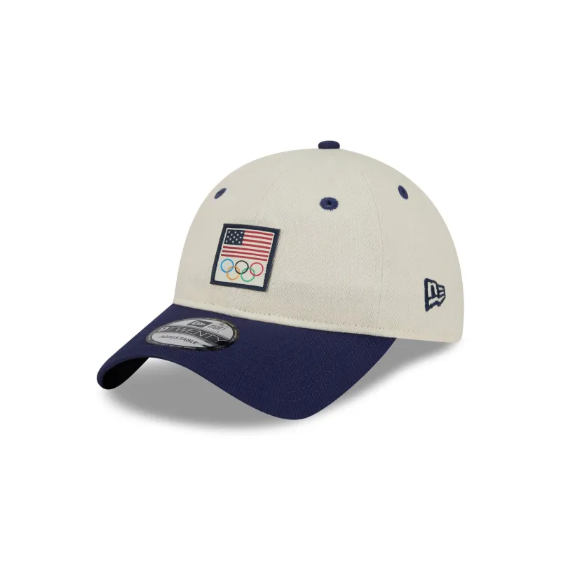 Team USA Herringbone 9TWENTY Adjustable Hat sold by New Era
